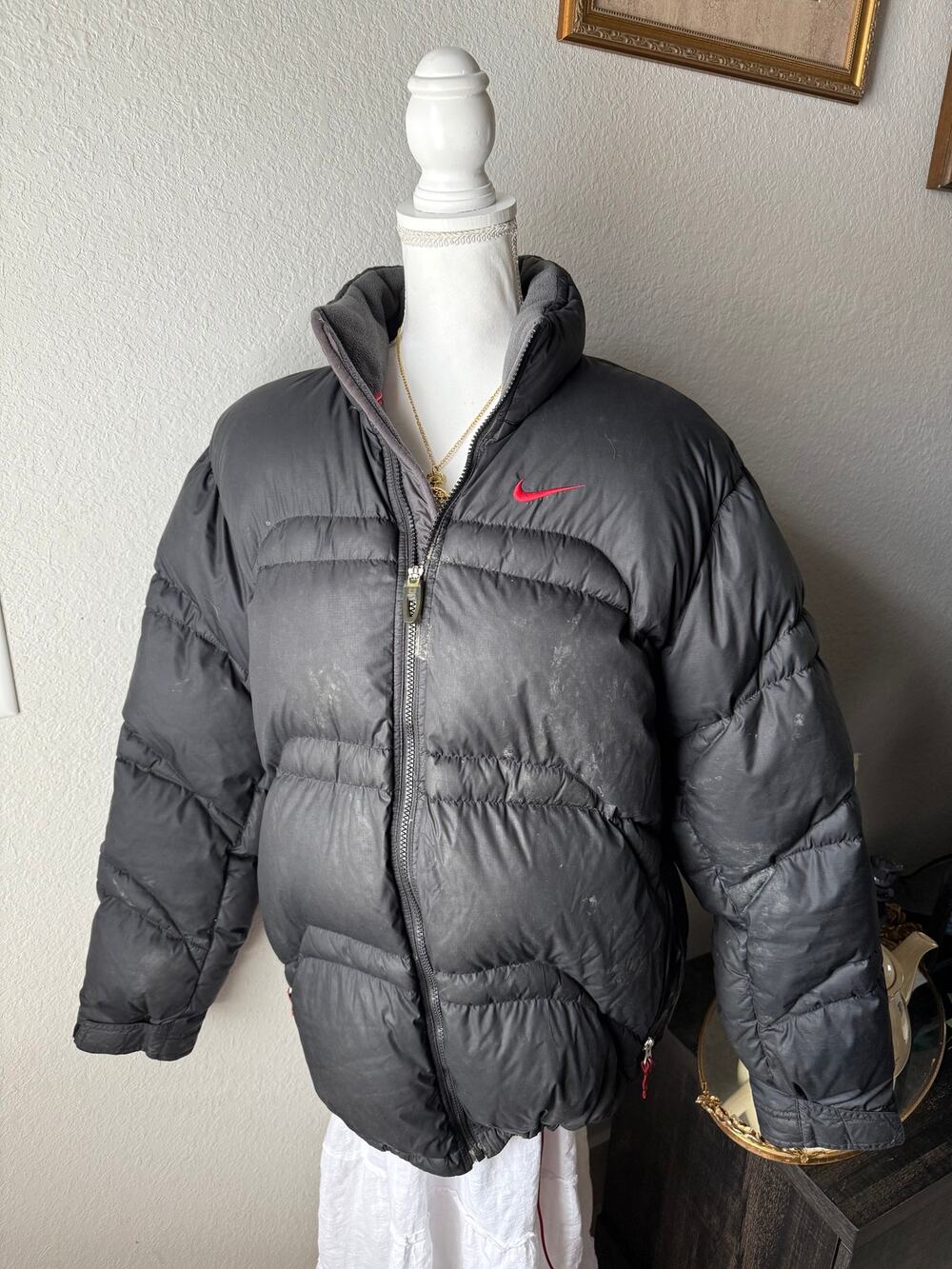 00s Vintage Y2k Nike Puffer Coat